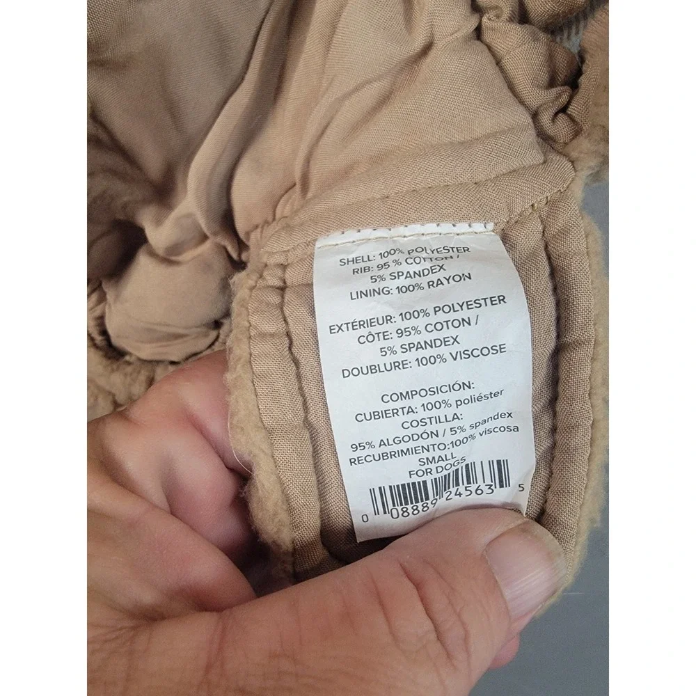 UGG Dog Hoodie Jumpsuit Small Tan Sherpa Bear Ears Fleece Pet Coat Overall